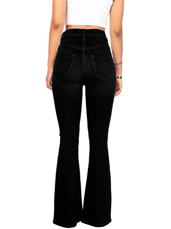 Retro Revival High Waist Flare Jeans