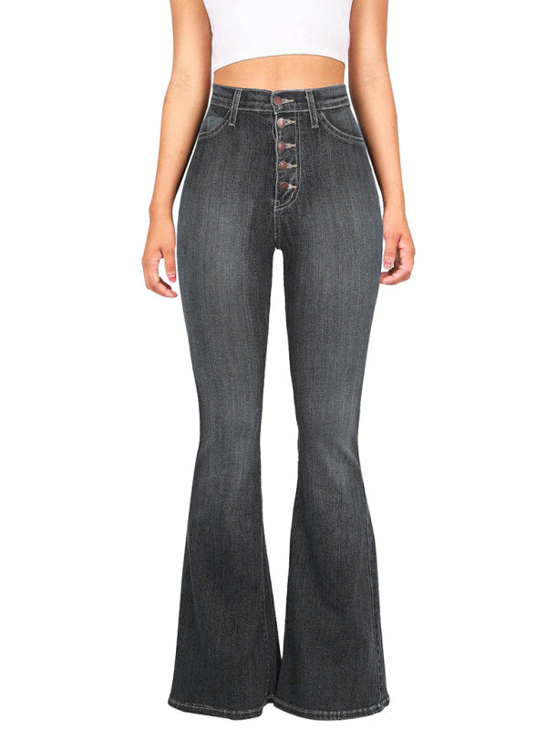 Retro Revival High Waist Flare Jeans