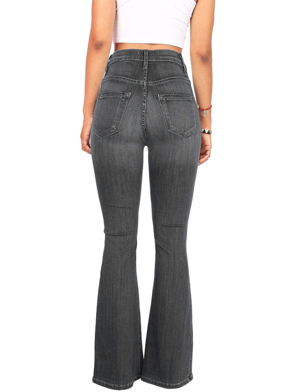 Retro Revival High Waist Flare Jeans