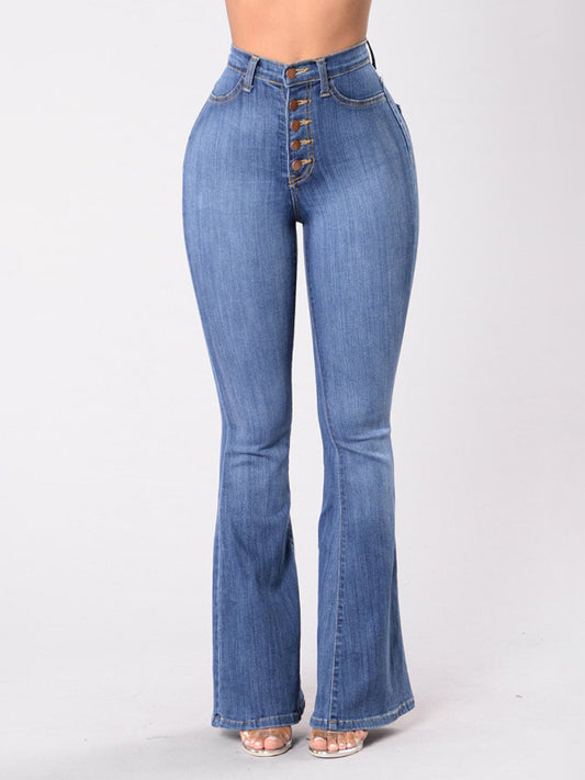 Retro Revival High Waist Flare Jeans