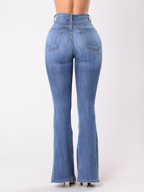 Retro Revival High Waist Flare Jeans