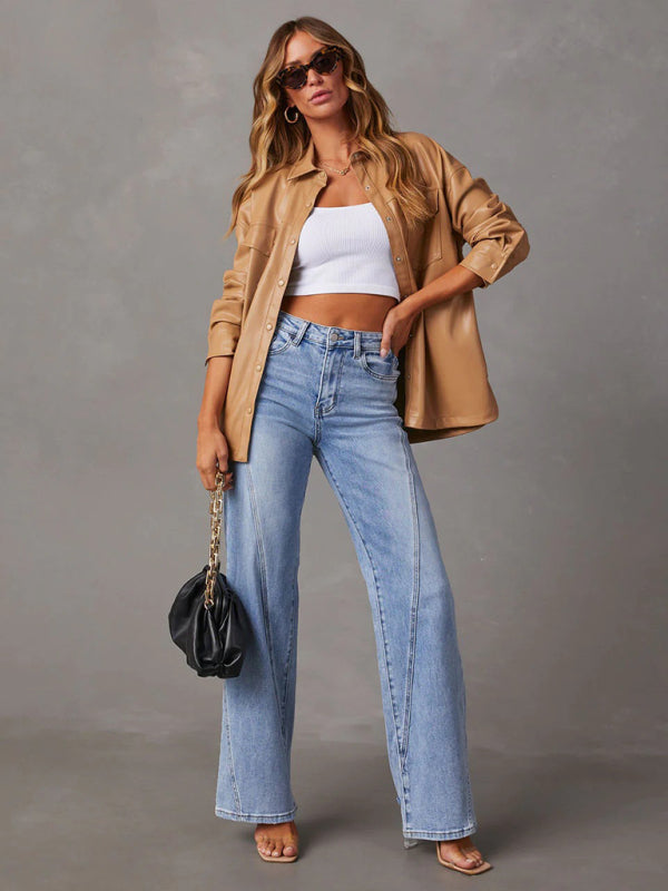 Relaxed Splice Wide Leg Jeans