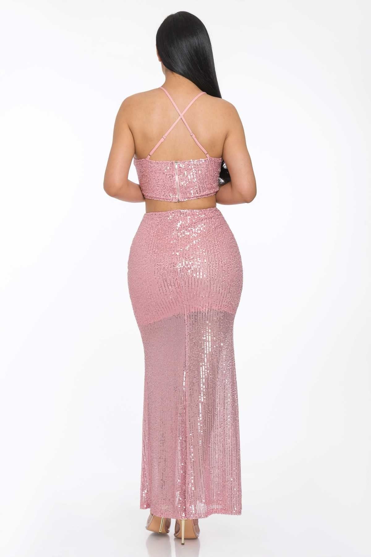 Sxy Back Sequin Maxi Dress - NOVA VOGUE